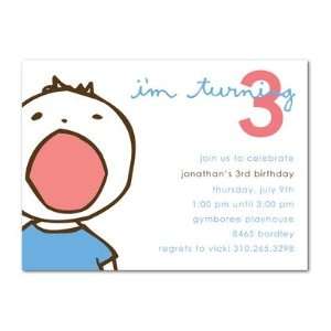  Birthday Party Invitations   Blue Screaming By Petite Alma 