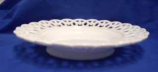 Antique H Border Milk Glass Footed Dish Bowl Atterbury  