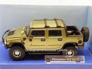   H2 SUT 4X4 CAR 1/43RD SCALE MODEL MINT BOXED GREEN OFF ROAD  