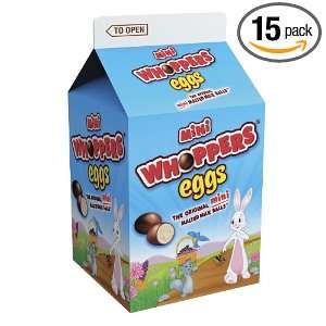Whoppers Easter Mini Eggs, 3.75 Ounce Cartons (Pack of 15)  