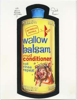 2011 Topps Wacky Packages Old School #3 Final Color Art WALLOW BALSAM 