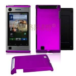  Motorola Devour A555 Clip On Cell Phone Rubber Feel Purple 