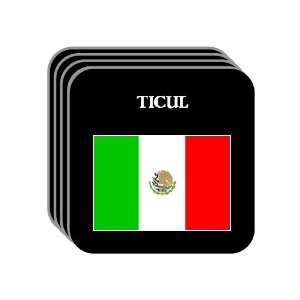  Mexico   TICUL Set of 4 Mini Mousepad Coasters 