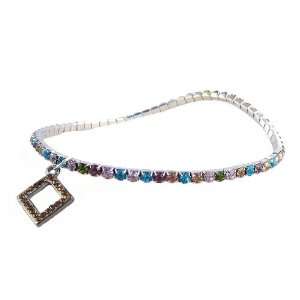 Anklet   A76   Swarovski (tm) Crystal   Stretch ~ Mixed Colors with 