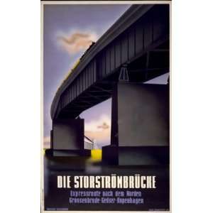    1937 poster Die Storstrmbrcke / Aage Rasmussen.