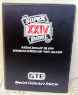 SUPER BOWL XXIV 1990 GTE SPECIAL COLLECTORS #40 CARDS  