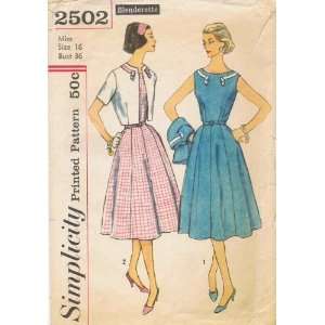  Simplicity 2502 Vintage Sewing Pattern Womes Sleeveless 