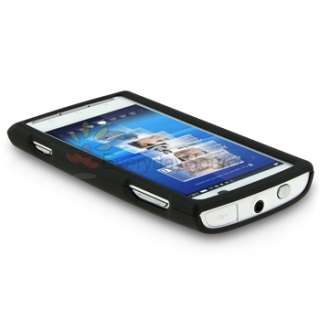 Blk Hard Case+LCD+Chargers For Sony Ericsson Xperia X10  