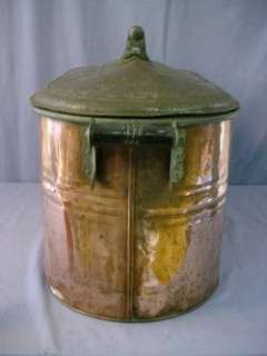 Antique Behrens Copper Wash Tub Boiler w/Lid Outdoor Planter/Fireplace 