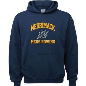  Merrimack Warriors Navy Youth Mens Rowing Arch Hooded 