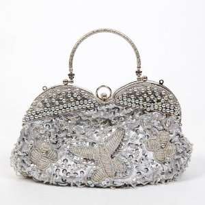  Lady Elegant Tote Handbag Hand Shoulder Bag Silver Baby