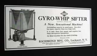 Gyro Whip Sifter Richmond Mfg Co Lockport NY print ad  