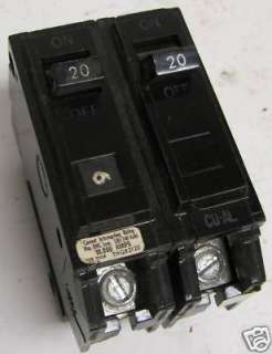 GE 2 Pole Molded Case Circuit Breaker 20A Type THQB2120  