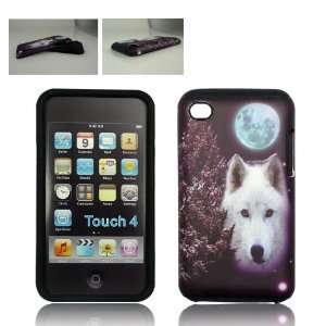  APPLE IPOD TOUCH 4 TREE WOLF MOON HYBRID CASE COVER 