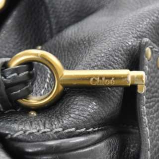 CHLOE Leather Front Pocket PADDINGTON Bag Purse Black  