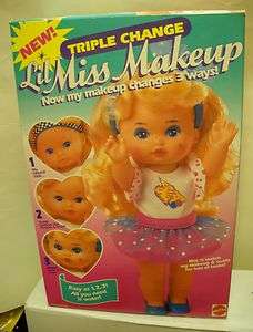 2211 NIB Vintage Mattel Lil Miss Makeup Triple Change Doll  