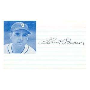  Clint Brown Autographed 3x5 Postcard   MLB Cut Signatures 