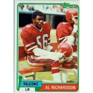  1981 Topps #292 Al Richardson   Atlanta Falcons (Football 