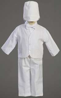 Boys Christening Baptism Blessing Embroidered Cotton Suit Outfit 0 24M