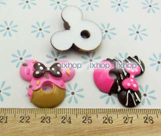 12 Mickey Minnie Mouse Donut (24 Colors U PICK) Resin Cabochon 7100/21 