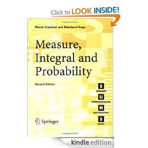 Measure, Integral and Probability (Springer Undergraduate Mathematics 