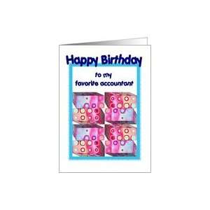  Accountant Birthday with Colorful Gifts Card Health 