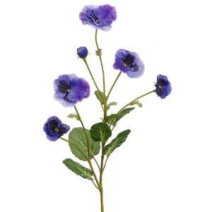  Club Pack of 24 Artificial Blue Pansy Silk Flower Sprays 