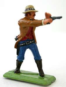 Toy Soldier Cowboy Miniature 54mm Lead Free Pewter Figurine Western 
