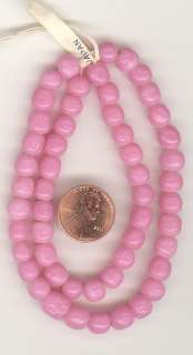 Strand 50 Vintage Japan SOLID PINK BAROQUE Miriam Haskell Glass Beads 