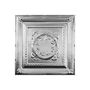 TIN CEILING PANEL BOWED WREATH NAIL UP CLEAR