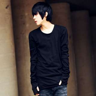 2011 Men Personality Simple Style Slim Solid Long Sleeve T shirt 3 