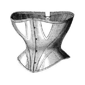  1869 Short Corset for Fleshy Lady Pattern   36 Bust   26 