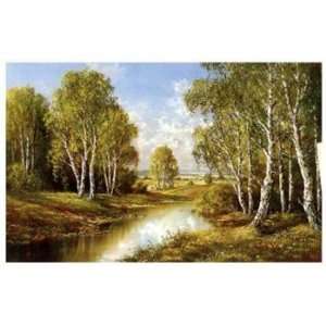   Birches In Springtime   Poster by H. Buchner (32 x 20)