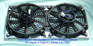 Jaguar E Type 4.2 Series 2 Twin Electric Fan System in Aluminium Alloy 
