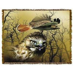 Red Tailed Hawk Tapestry Throw MS 2902TU4
