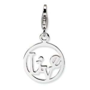   La Vita Sterling Silver Live Circle Charm with Lobster Clasp Jewelry