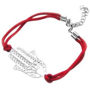   Hypoallergenic Nickel Free Hamsa Charm Evil Eye Red Rope Bracelet