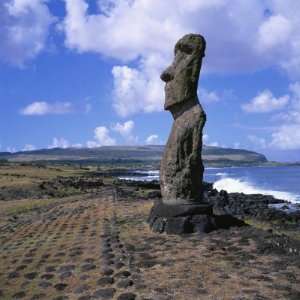 Moai Statue, Ahu Akapu, Easter Island, UNESCO World Heritage Site 