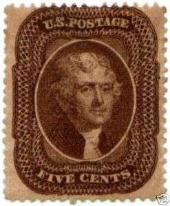 US 1857 5c Jefferson Sc 30A Mint OG CV$2400  