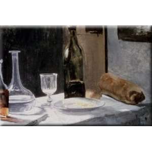 Still Life With Bottles 16x11 Streched Canvas Art by Monet, Claude