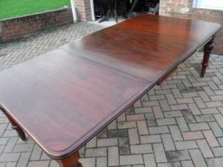 SUPERB LARGE EARLY VICTORIAN PULLOUT DINING TABLE  