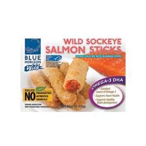 Blue Horizon Wild Alaskan Salmon Sticks, Size 6 Oz (Pack of 6)