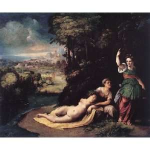   , painting name Diana and Calisto, By Dossi Dosso 