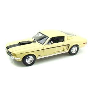  1968 Ford Mustang GT Cobra Jet Fastback 1/18 Yellow Toys 