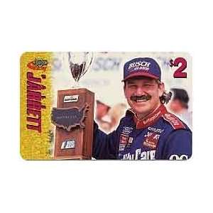   Card $2. Dale Jarrett With Trophy (Card #5 of 25) Assets Racing 1996