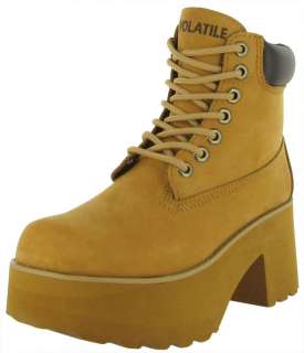 VOLATILE Jobsite Platform Womens Nubuck Work Boots Shoes Size  