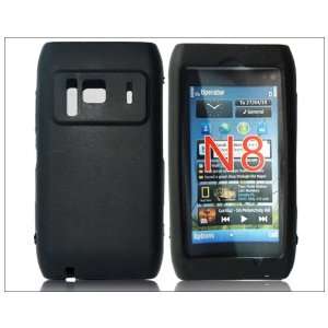  Silicone Case Cover for Nokia N8 Black Cell Phones 