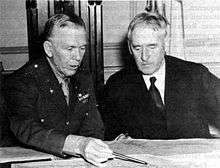 Marshall with Secretary of War Henry Stimson
