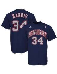NBA adidas New Jersey Nets #34 Devin Harris Navy Blue Player T shirt