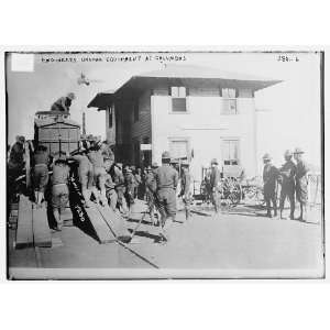    Engineers unload equipment at Columbus,N.M.